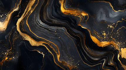 Poster - Striking abstract marble texture background with dynamic golden metallic accents creating a luxurious sophisticated and contemporary design perfect for high end premium and exclusive content