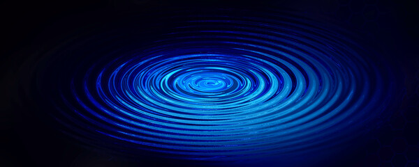 Fototapete - 2d illustration Abstract futuristic electronic circuit technology background
