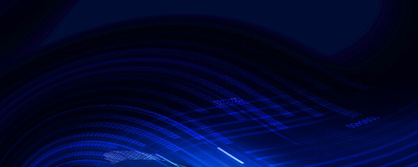 Fototapete - 2d illustration Abstract futuristic electronic circuit technology background
