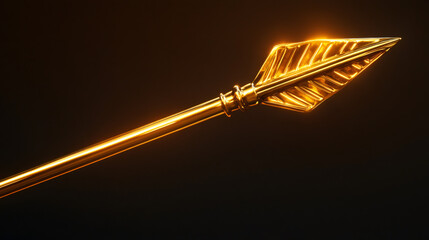 Aufkleber - Golden metallic arrow pointing upward, symbolizing success, achievement, progress, aspiration