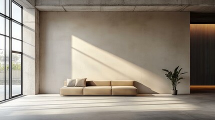 Canvas Print - Modern Minimalist Living Room Interior Design