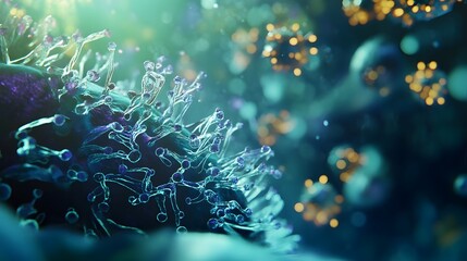 Poster - Stunning Underwater Coral Reef Ecosystem with Vibrant Aquatic Life and Intricate Patterns of Color and Texture  Serene and Fascinating Marine Environment Teeming with Diverse Organisms