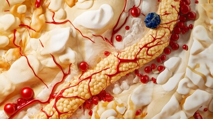 Poster - Visually striking abstract digital art piece featuring a mesmerizing display of vibrant fluid textures and imaginative conceptual designs that captivate the viewer and spark the imagination