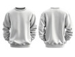 © DigitalDreamScapes - plain gray sweatshirt with round neck and long sleeves, showcasing simple design. Ideal for casual wear