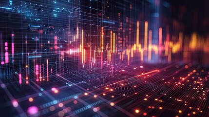 Futuristic technology background with geometric tech lines, glowing data points, and innovative patterns 
