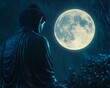© Ardhana - Buddha statue under moonlit rain