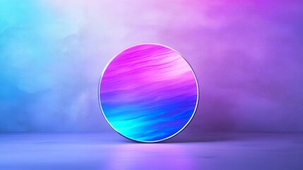 Wall Mural - vibrant circle abstract art - a mesmerizing circular abstract art piece with vibrant pink, purple, a