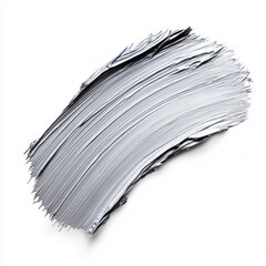 Leinwandbilder - Gray mascara swatch, isolated on a white background with no shadows, in a minimalistic, product photography style.