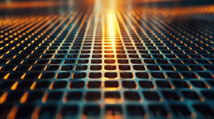 Light patterns on a metallic grid