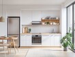© Maryogi - Modern kitchen displays modern design showing kitchen appliances and dining space