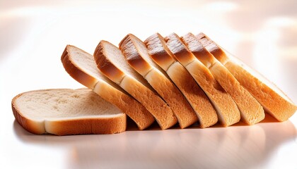 Wall Mural - freshly baked white bread slices