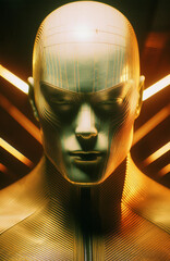 3d render of a man in a light