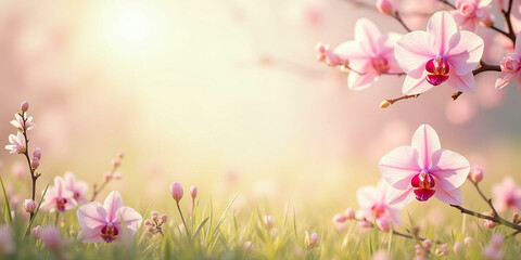 spring background with flowers