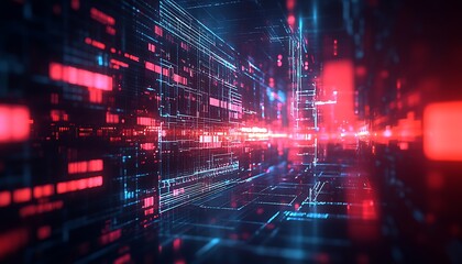 Digital data stream, abstract background