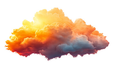 Wall Mural - Beautiful Sunset Cloud Isolated on Transparent Background PNG
