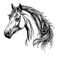 Naklejka na meble A Cute Hourse Image Background