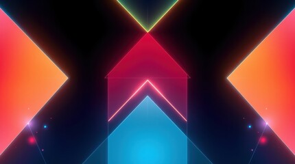Wall Mural - gorgeous neon geometric wallpaper, pattern