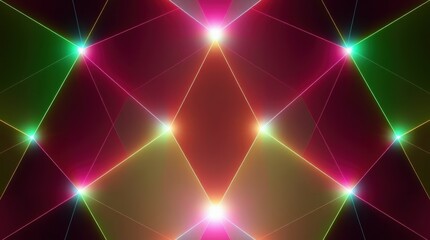 Wall Mural - gorgeous neon geometric wallpaper, pattern