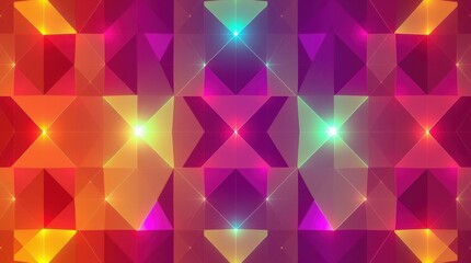 Wall Mural - gorgeous neon geometric wallpaper, pattern