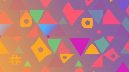 Wall Mural - gorgeous neon geometric wallpaper, pattern