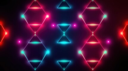Wall Mural - gorgeous neon geometric wallpaper, pattern