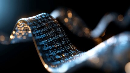 Blue digital illustrations display futuristic web designs and computer codes, illustrating the intersection of technology and business
