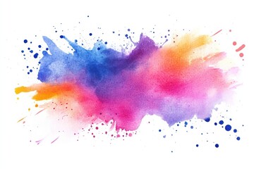 Poster - Colorful watercolor splash with vibrant hues created in a dynamic artistic expression. Generative AI