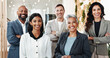 © peopleimages.com - Real estate, business people and arms crossed in office portrait, team and property consultants. United, about us and proud group of realtors in workplace, diversity inclusion and mortgage support