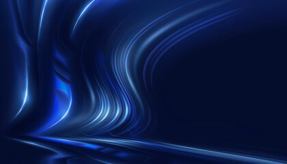 Wall Mural - abstract neon background. sound wave design element.