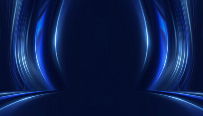 Wall Mural - abstract neon background. sound wave design element.