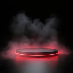 Wall Mural - Dark Red and Black Scene with Smok created with Generative AI Technology, ai, generative