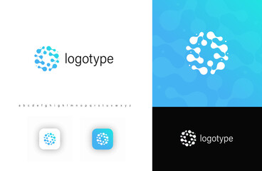 Aufkleber - Abstract brain logo with interconnected neurons, symbolizing artificial intelligence, neuroscience, cognitive technology. Perfect for AI, healthcare, psychology, data analysis. Vector logo concept
