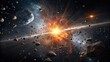 © Diclonius - Ethereal Cosmic Meteorite Wallpaper Exploring the Wonders of the Universe and Galaxy