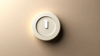 Wall Mural - play intro start power button on black background