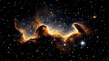 Wall Mural - starry sky with glowing nebulas, deep space, cosmic and vibrant, artistic and immersive, high detail