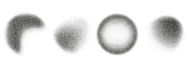 Poster - Vector dot sand, grainy, chalk, diffuse, glitter texture brush isolated on transparent background