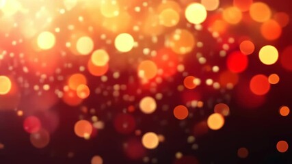 Wall Mural - red and gold festive lights background