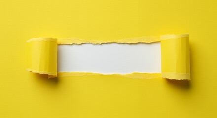 Torn Yellow Paper: Creative Backdrop, Mockup, Advertisement, Poster, Text Area, Space, Template, Design, Texture, Bright