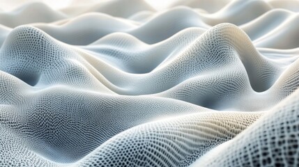 Abstract Geometric Wave Pattern with White and Gray Texture Background