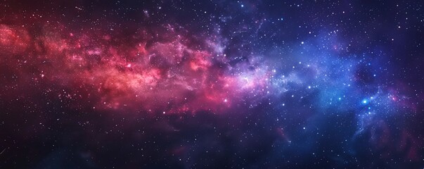 Wall Mural - a galaxy with a red and blue swirl