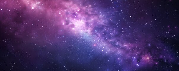 Wall Mural - a galaxy with purple stars