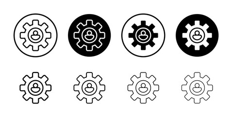 Account settings icon Simple outline vector logo