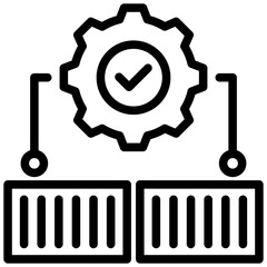 Sticker - Container Management Outline Icon