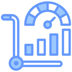 Sticker - Procurement Performance Metric Lineal Blue Icon