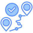 © Uniconlabs - Milestone Tracking Lineal Blue Icon