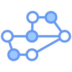 Sticker - Critical Path Method Lineal Blue Icon