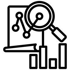 Wall Mural - Quantitative Analysis Outline Icon