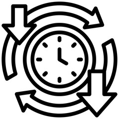 Sticker - Cycle Time Reduction Outline Icon