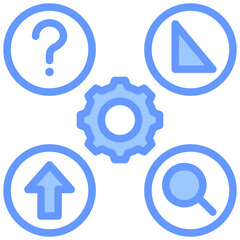 Poster - Dmaic Framework Lineal Blue Icon