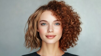 Poster - Transformation of hairstyle from unkempt to stylish in a beauty salon setting. Generative AI